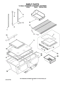 03 - Shelf Parts parts for Whirlpool Refrigerator G2IXEFMWQ03 from AppliancePartsPros.com
