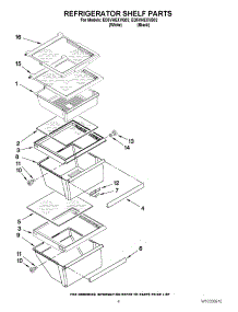 03 - Refrigerator Shelf Parts parts for Whirlpool Refrigerator ED5VHEXVB02 from AppliancePartsPros.com