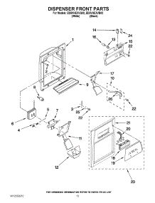 08 - Dispenser Front Parts parts for Whirlpool Refrigerator ED5VHEXVB02 from AppliancePartsPros.com