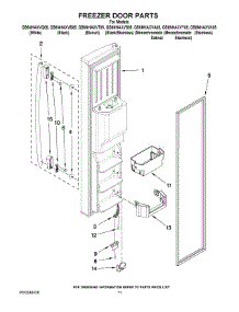 07 - Freezer Door Parts parts for Whirlpool Refrigerator GS6NHAXVK05 from AppliancePartsPros.com