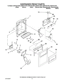 08 - Dispenser Front Parts parts for Whirlpool Refrigerator ED5FHAXVT04 from AppliancePartsPros.com