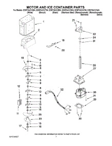05 - Motor And Ice Container Parts parts for Whirlpool Refrigerator ED5FHAXVY04 from AppliancePartsPros.com