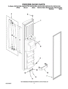 07 - Freezer Door Parts parts for Whirlpool Refrigerator ED5FHAXVY04 from AppliancePartsPros.com