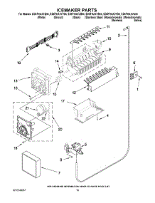 12 - Icemaker Parts parts for Whirlpool Refrigerator ED5FHAXVY04 from AppliancePartsPros.com