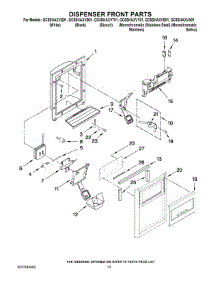 08 - Dispenser Front Parts parts for Whirlpool Refrigerator GC5SHAXVA01 from AppliancePartsPros.com