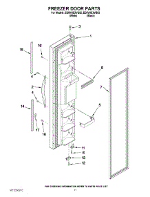 07 - Freezer Door Parts parts for Whirlpool Refrigerator ED5VHEXVQ02 from AppliancePartsPros.com