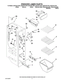 04 - Freezer Liner Parts parts for Whirlpool Refrigerator ED5FHAXVB04 from AppliancePartsPros.com
