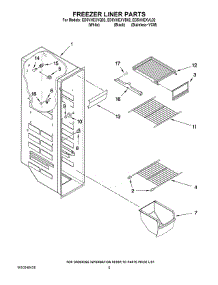 04 - Freezer Liner Parts parts for Whirlpool Refrigerator ED5VHEXVL02 from AppliancePartsPros.com
