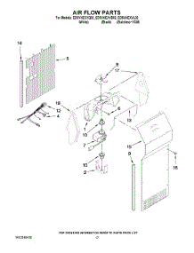 10 - Air Flow Parts parts for Whirlpool Refrigerator ED5VHEXVL02 from AppliancePartsPros.com
