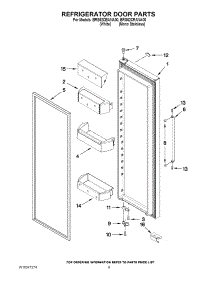 06 - Refrigerator Door Parts parts for Whirlpool Refrigerator BRS62CRANA00 from AppliancePartsPros.com