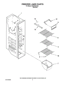04 - Freezer Liner Parts parts for Whirlpool Refrigerator ED2FHEXVS02 from AppliancePartsPros.com