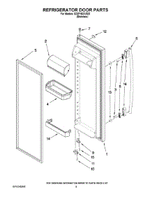 06 - Refrigerator Door Parts parts for Whirlpool Refrigerator ED2FHEXVS02 from AppliancePartsPros.com