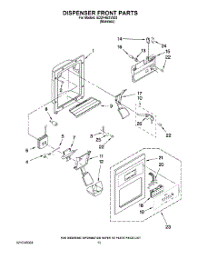 08 - Dispenser Front Parts parts for Whirlpool Refrigerator ED2FHEXVS02 from AppliancePartsPros.com