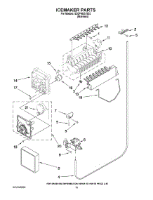 12 - Icemaker Parts parts for Whirlpool Refrigerator ED2FHEXVS02 from AppliancePartsPros.com