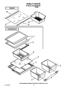 06 - Shelf Parts parts for Whirlpool Refrigerator W8TXNGMWQ02 from AppliancePartsPros.com