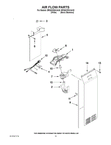 11 - Air Flow Parts parts for Whirlpool Refrigerator BRS62CRANA00 from AppliancePartsPros.com