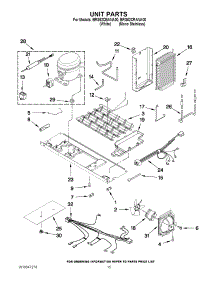 09 - Unit Parts parts for Whirlpool Refrigerator BRS62CBANA00 from AppliancePartsPros.com