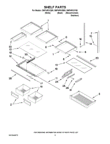 03 - Shelf Parts parts for Whirlpool Refrigerator GI6FARXXQ00 from AppliancePartsPros.com