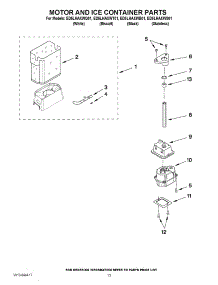 08 - Motor And Ice Container Parts parts for Whirlpool Refrigerator ED5LHAXWS01 from AppliancePartsPros.com
