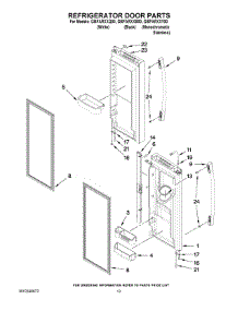 07 - Refrigerator Door Parts parts for Whirlpool Refrigerator GI6FARXXQ00 from AppliancePartsPros.com