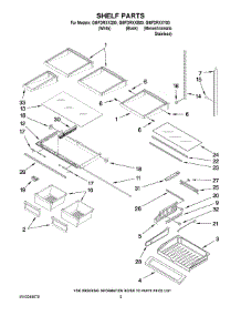 03 - Shelf Parts parts for Whirlpool Refrigerator GI6FDRXXY00 from AppliancePartsPros.com