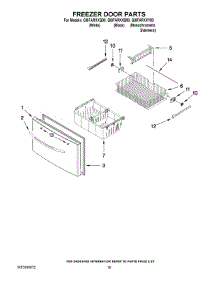 10 - Freezer Door Parts parts for Whirlpool Refrigerator GI6FARXXQ00 from AppliancePartsPros.com