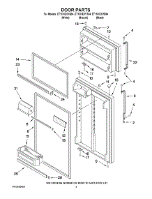 02 - Door Parts parts for Whirlpool Refrigerator ET1CHEXVQ04 from AppliancePartsPros.com