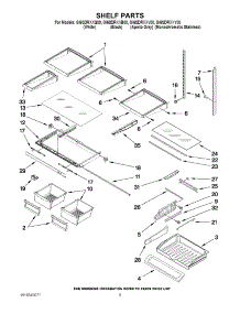 03 - Shelf Parts parts for Whirlpool Refrigerator GI6SDRXXQ00 from AppliancePartsPros.com