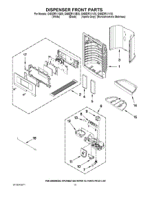 08 - Dispenser Front Parts parts for Whirlpool Refrigerator GI6SDRXXB00 from AppliancePartsPros.com