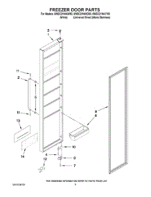 06 - Freezer Door Parts parts for Whirlpool Refrigerator 6WSC21N4XD00 from AppliancePartsPros.com