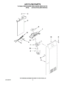 08 - Air Flow Parts parts for Whirlpool Refrigerator 6WSC21N4XD00 from AppliancePartsPros.com