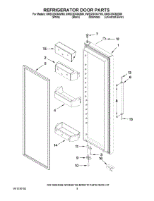 06 - Refrigerator Door Parts parts for Whirlpool Refrigerator 6WSC20C6XY00 from AppliancePartsPros.com