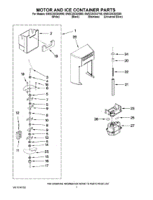 05 - Motor And Ice Container Parts parts for Whirlpool Refrigerator 6WSC20C6XW00 from AppliancePartsPros.com