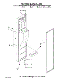 07 - Freezer Door Parts parts for Whirlpool Refrigerator 6WSC20C6XW00 from AppliancePartsPros.com
