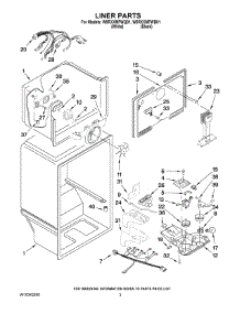 02 - Liner Parts parts for Whirlpool Refrigerator W9RXXMFWB01 from AppliancePartsPros.com