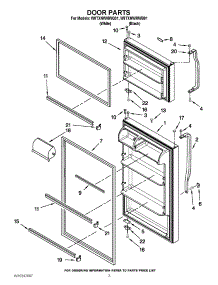 02 - Door Parts parts for Whirlpool Refrigerator W8TXNWMWB01 from AppliancePartsPros.com