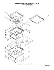03 - Refrigerator Shelf Parts parts for Whirlpool Refrigerator ED5PVEXWS02 from AppliancePartsPros.com