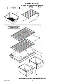 06 - Shelf Parts parts for Whirlpool Refrigerator W8TXNWMWQ01 from AppliancePartsPros.com