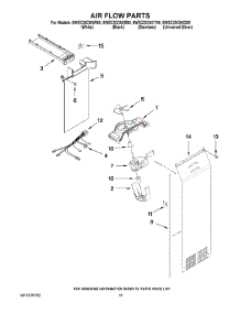 11 - Air Flow Parts parts for Whirlpool Refrigerator 6WSC20C6XB00 from AppliancePartsPros.com