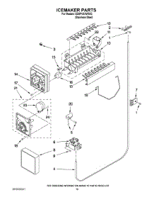 12 - Icemaker Parts parts for Whirlpool Refrigerator ED5PVEXWS02 from AppliancePartsPros.com