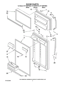 02 - Door Parts parts for Whirlpool Refrigerator W1TXNMFWT02 from AppliancePartsPros.com