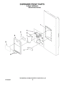08 - Dispenser Front Parts parts for Whirlpool Refrigerator 7GI5FSAXVY3 from AppliancePartsPros.com