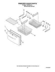 09 - Freezer Door Parts parts for Whirlpool Refrigerator 7GI5FSAXVY3 from AppliancePartsPros.com