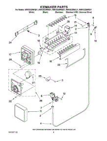 05 - Icemaker Parts parts for Whirlpool Refrigerator W8RXEGMWB01 from AppliancePartsPros.com