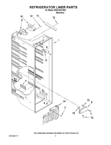 02 - Refrigerator Liner Parts parts for Whirlpool Refrigerator ED2KHAXVS02 from AppliancePartsPros.com