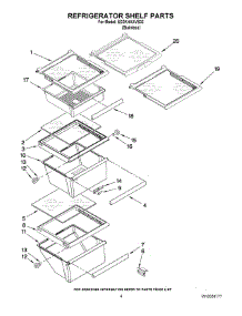 03 - Refrigerator Shelf Parts parts for Whirlpool Refrigerator ED2KHAXVS02 from AppliancePartsPros.com