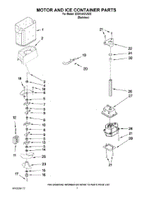 05 - Motor And Ice Container Parts parts for Whirlpool Refrigerator ED2KHAXVS02 from AppliancePartsPros.com