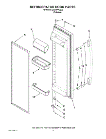 06 - Refrigerator Door Parts parts for Whirlpool Refrigerator ED2KHAXVS02 from AppliancePartsPros.com