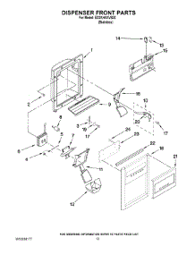 08 - Dispenser Front Parts parts for Whirlpool Refrigerator ED2KHAXVS02 from AppliancePartsPros.com