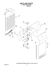 10 - Air Flow Parts parts for Whirlpool Refrigerator ED2KHAXVS02 from AppliancePartsPros.com